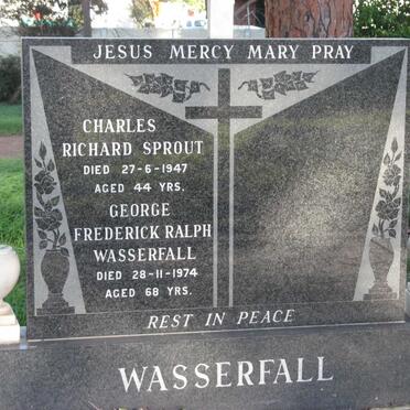 WASSERFALL George Frederick Ralph -1974 :: WASSERFALL Charles Richard Sprout -1947