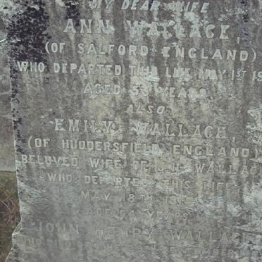 WALLACE John Henry -1937 &amp; Emily 1913 :: WALLACE Ann -1905