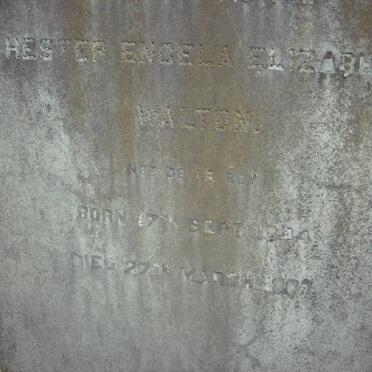 WALTON Hester Engela Elizabeth nee DE LA REY 1844-1907