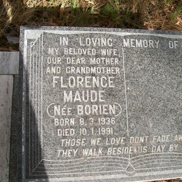 WASSERFALL Florence Maude nee BORIEN 1936-1991