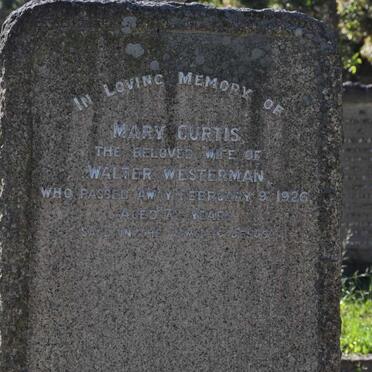 WESTERMAN Mary Curtis  -1926