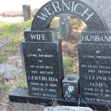 WERNICH Stephen James 1909-1975 &amp; Gertruida 1908-1999