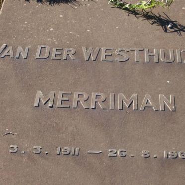 WESTHUIZEN Merriman, van der 1911-1967