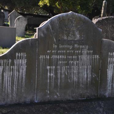 WESTHUIZEN Julia Johanna, van der nee PRIMOS -1944 :: BAIN Sarah Dorothea nee RICHARDS -1923 :: HORNE Basil Arnold -1947