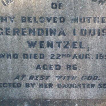 WENTZEL Gerendina Louisa  -1955 