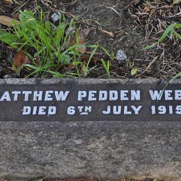 WEBSTER Matthew Pedden -1915