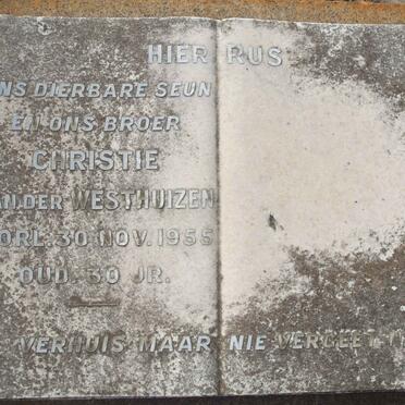 WESTHUIZEN Christie, van der -1955