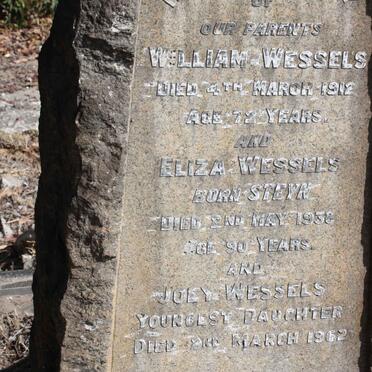 WESSELS William -1912 &amp; Eliza STEYN -1938 :: WESSELS Joey -1962