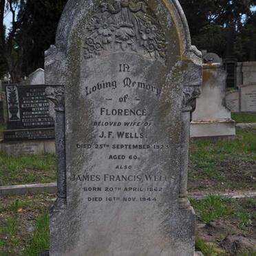 WELLS James Francis 1862-1944 &amp; Florence -1923