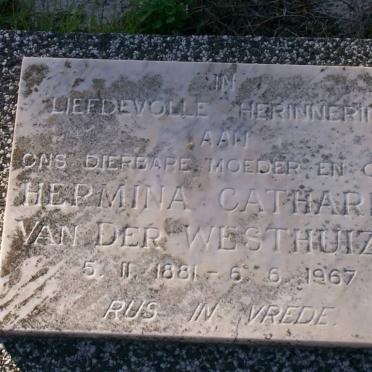 WESTHUIZEN Hermina Catharina, van der 1881-1967
