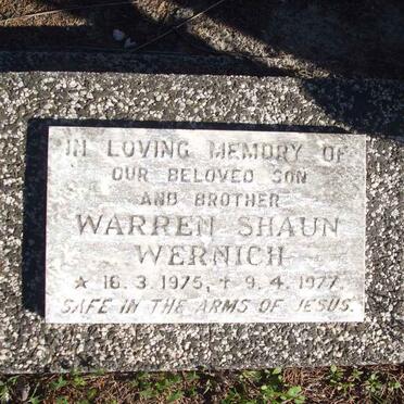 WERNICH Warren Shaun 1975-1977