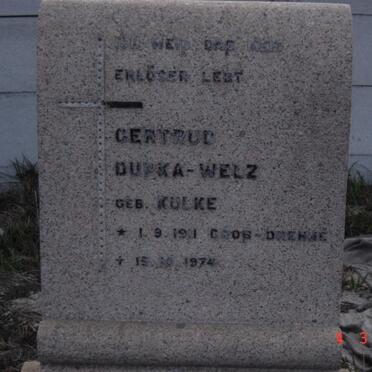 WELZ Gertrud, DUPKA nee KULKE 1911-1974