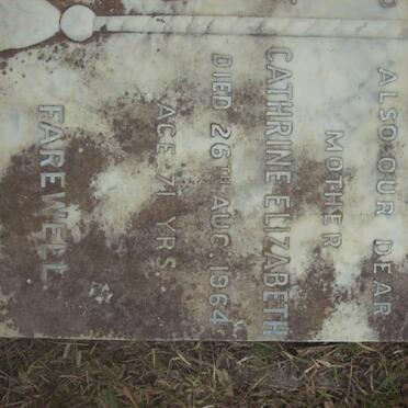 WESTON Charles Ernest -1961 &amp; Cathrine Elizabeth -1964