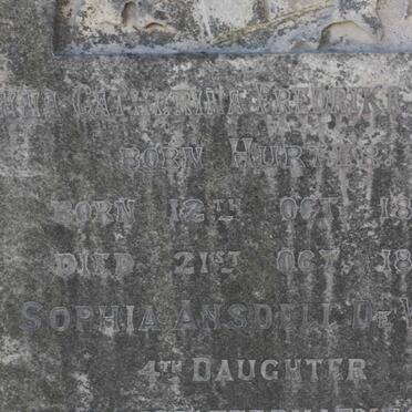 WET Anna Catherina Fredericka, de nee HURTER 1815-1899 :: DE WET Anna Helena Johanna Vernon 1848-1922 ::  DE WET Sophia Ansdell 