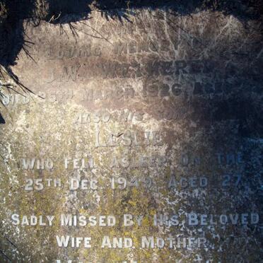 WEIHERED J.W. -1926 :: WEIHERED Leslie -1949 :: WEIHERED May Violet 1888-1972