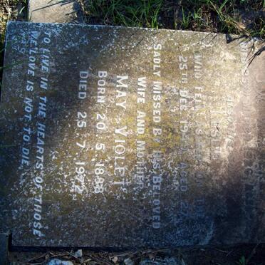 WEIHERED J.W. -1926 :: WEIHERED Leslie -1949 :: WEIHERED May Violet 1888-1972