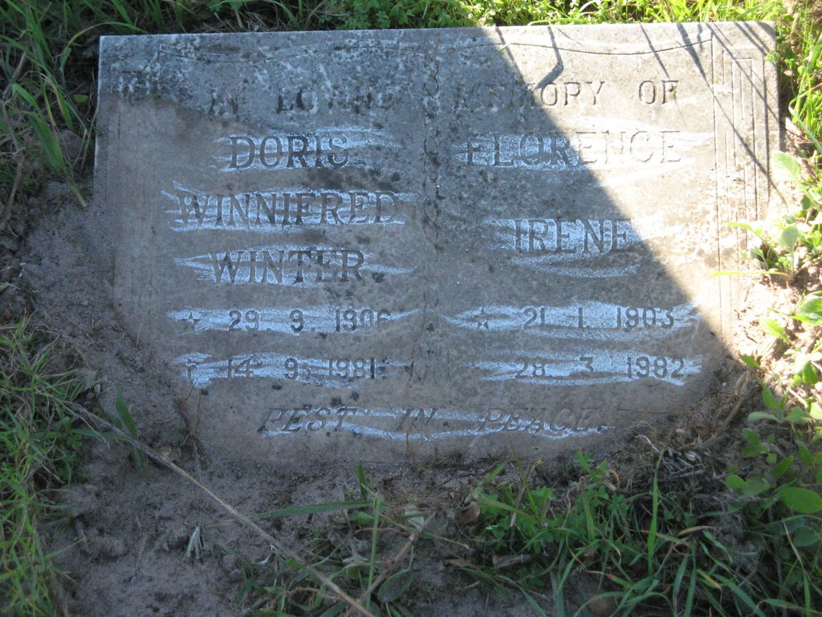 WINTER Doris Winnifred 1906-1981 :: ? Florence Irene 1903-1982