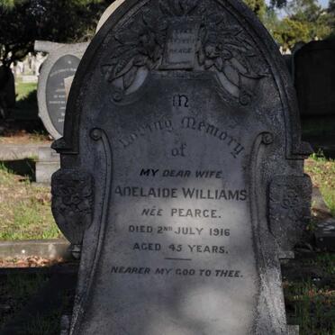 WILLIAMS Adelaide nee PEARCE -1916