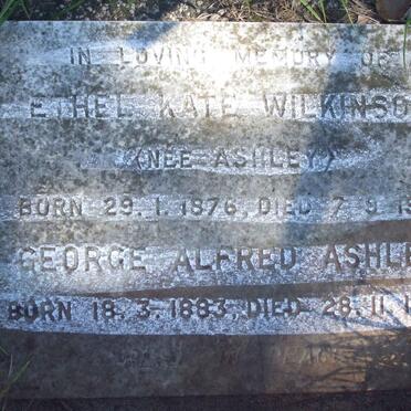 WILKINSON Ethel Kate nee ASHLEY  1876-1961 :: ASHLEY George Alfred 1883-1963