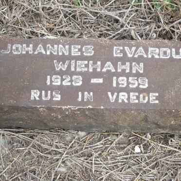 WIEHAHN Johannes Evardus 1928-1959