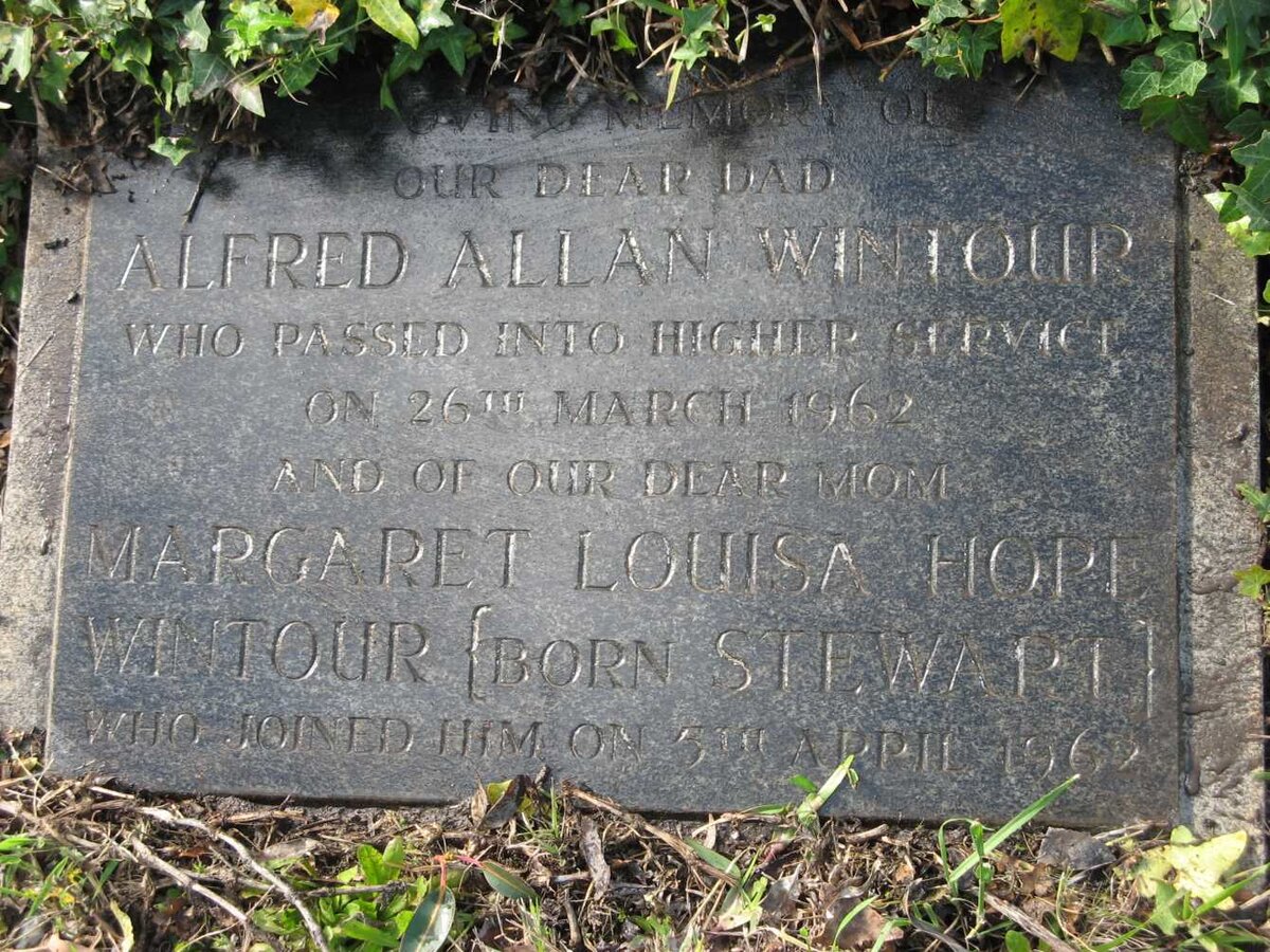 WINTOUR Alfred Allan -1962 &amp; Margaret Louisa Hope STEWART -1962