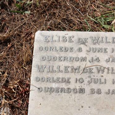 WILDT Willem, de -1938 :: WILDT Elise, de -1920