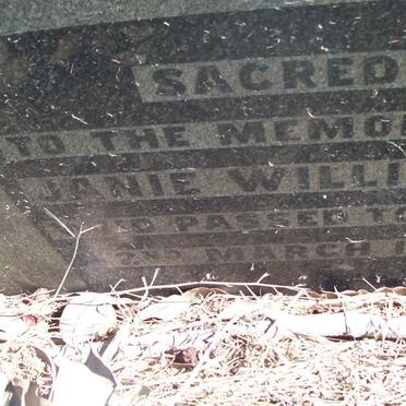 WILLIAMS Janie  -1926