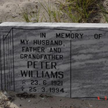 WILLIAMS Peter 1921-1994