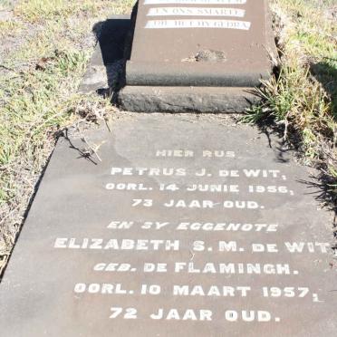 WIT Petrus J., de -1956 &amp; Elizabeth S.M. DE FLAMINGH -1957