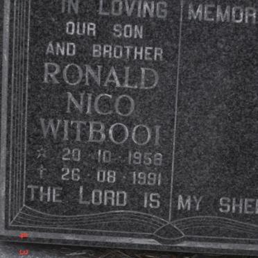 WITBOOI Ronald Nico 1958-1991