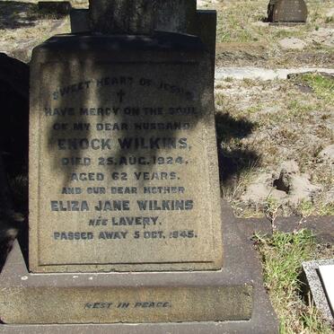 WILKINS Enock -1924 &amp; Eliza Jane LAVERY -1945