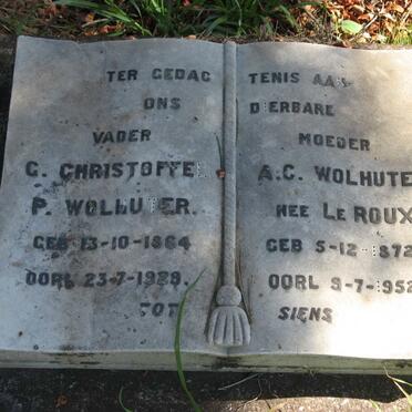 WOLHUTER G. Christoffel P. 1864-1929 &amp; A.C. LE ROUX 1872-1952