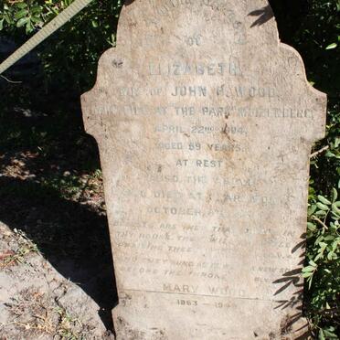 WOOD John H. -1935 :: WOOD Elizabeth -1904 :: WOOD Mary 1863-1949 :: WOOD Marie 1852-1936