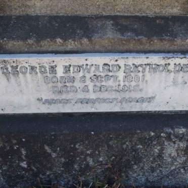 REYNOLDS George Edward 1881-1915