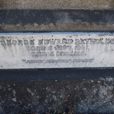 REYNOLDS George Edward 1881-1915