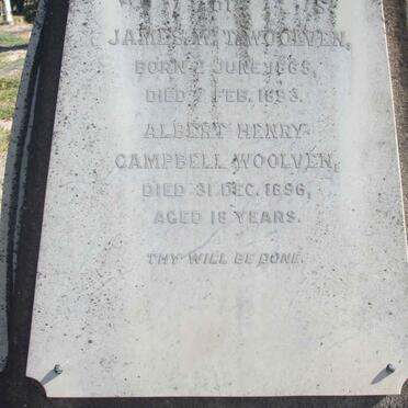 WOOLVEN James W. 1865-1893 :: WOOLVEN Albert Henry -1896