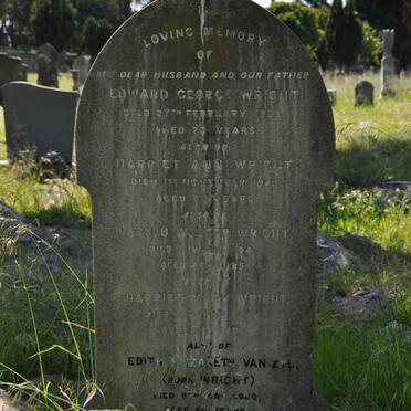 WRIGHT Edward George -1938 :: WRIGHT Harriet Ann -1923