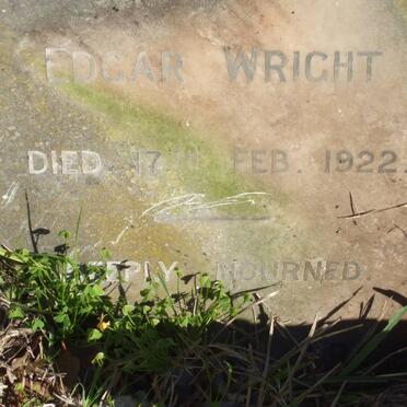 WRIGHT Edgar -1922 :: WRIGHT Irene M. 1891-19??