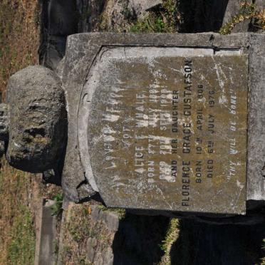 WHALE Alice E. 1883-1908 :: GUSTAFSON Florence Grace 1906-1976 