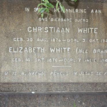 WHITE Christiaan 1876-1947 &amp; Elizabeth BRAND 1876-1947