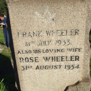 WHEELER Frank -1933 &amp; Rose -1954