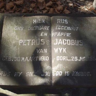 WYK Petrus Jacobus, van 1910-1952