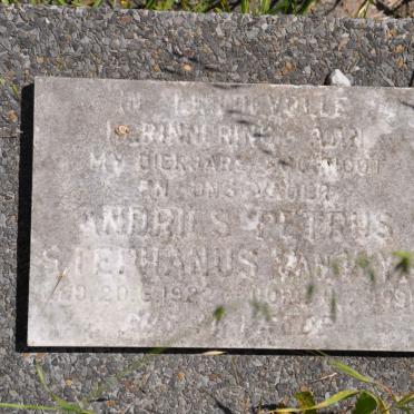 WYK Andries Petrus Stephanus, van 1922-1991