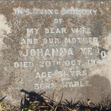 YEO Johanna nee HARLE -1947