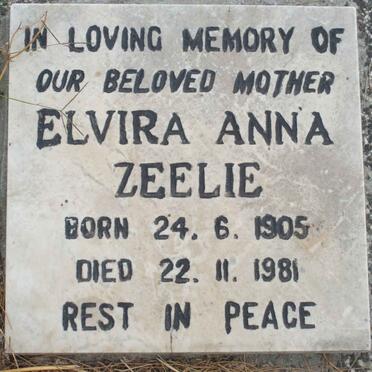 ZEELIE Elvira Anna 1905-1981