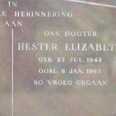 ZYL Hester Elizabeth, van 1942-1965