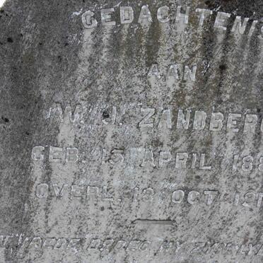 ZANDBERG W.J. 1889-1915