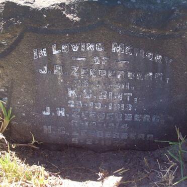 ZEEDERBERG J.R. -1911 :: BINT K.G. -1913 :: ZEEDERBERG J.H. -1914 :: ZEEDERBERG H.G. -1922