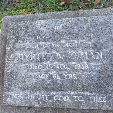 ZEMAN Myrtle B. -1958