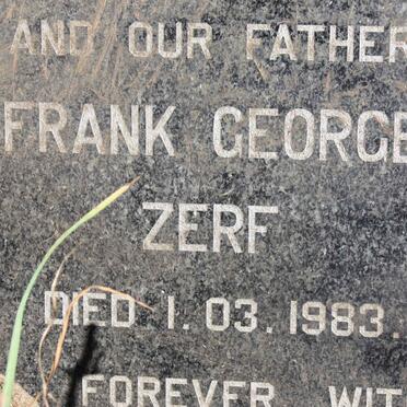 ZERF Frank George -1983 &amp; Millicent Madeline -1999